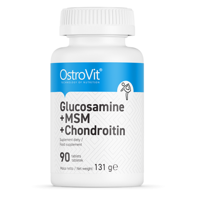 Glikozamīns / Glucosamine & Chondroitin + MSM (90 tabletes)
