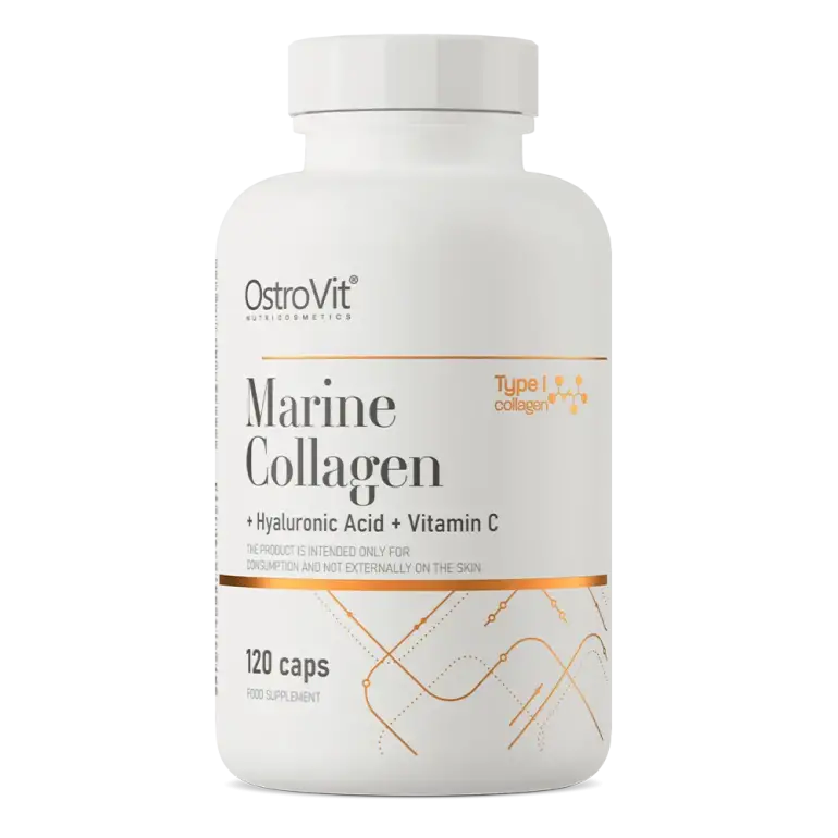 Jūras kolagēns + Hialuronskābe + C vitamīns / Marine Collagen KAPSULAS (120 kapsulas)