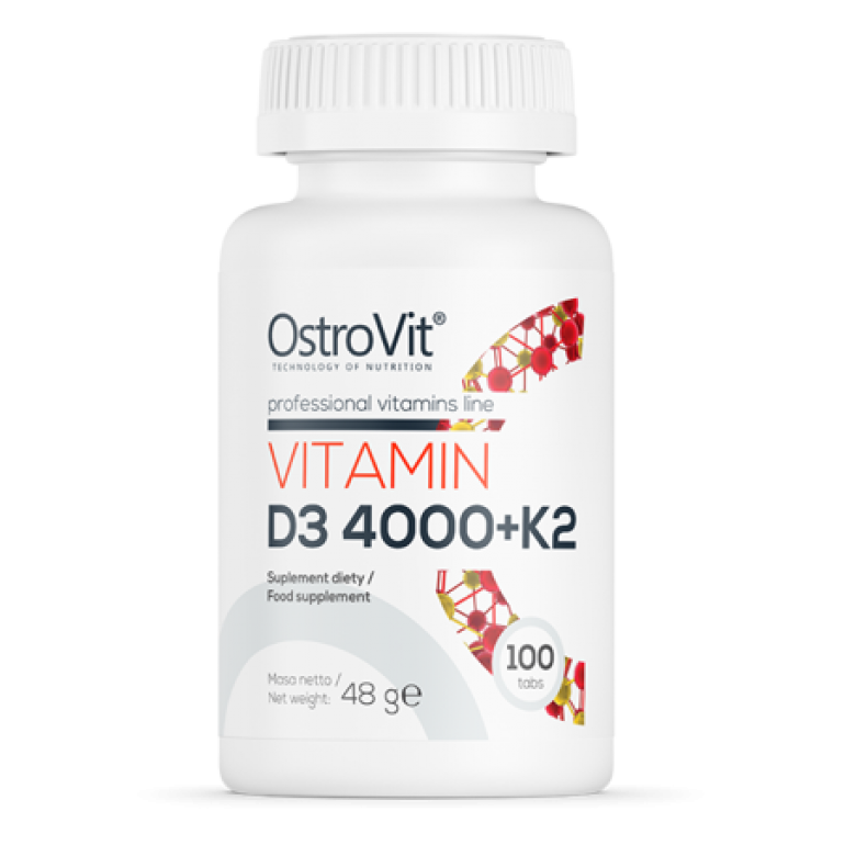 Vitamīns D3 4000 + K2 (100 tabletes)