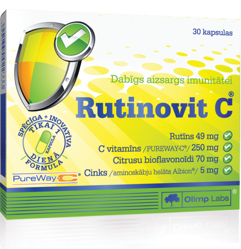 Rutinovit Vitamīns C (30 kapsulas)