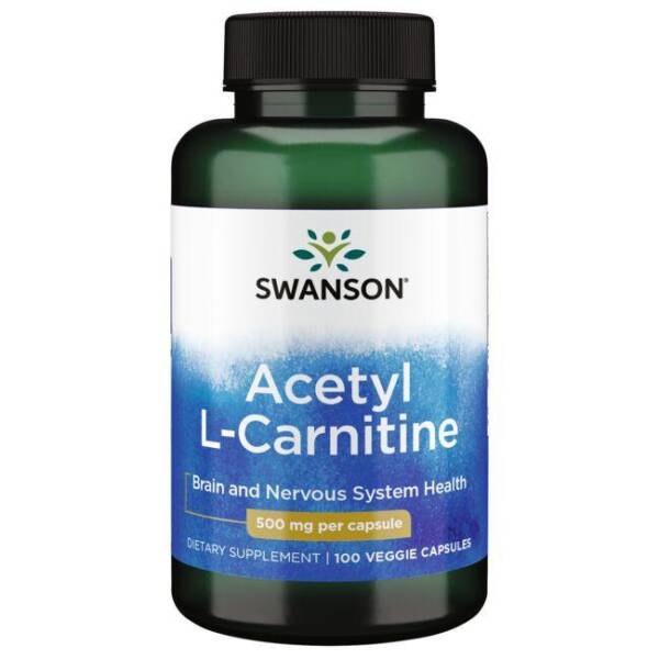 Acetil L-karnitīns / Acetyl L-Carnitine 500mg (100 kapsulas)