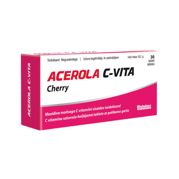 C vitamīns / Acerola C-Vita (30 tabletes) - Image 2