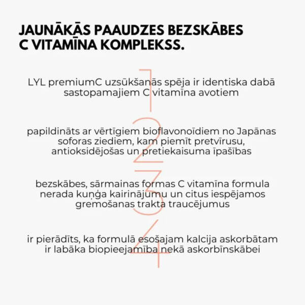 C vitamīns / LYL Premium C (30 kapsulas) - Image 4