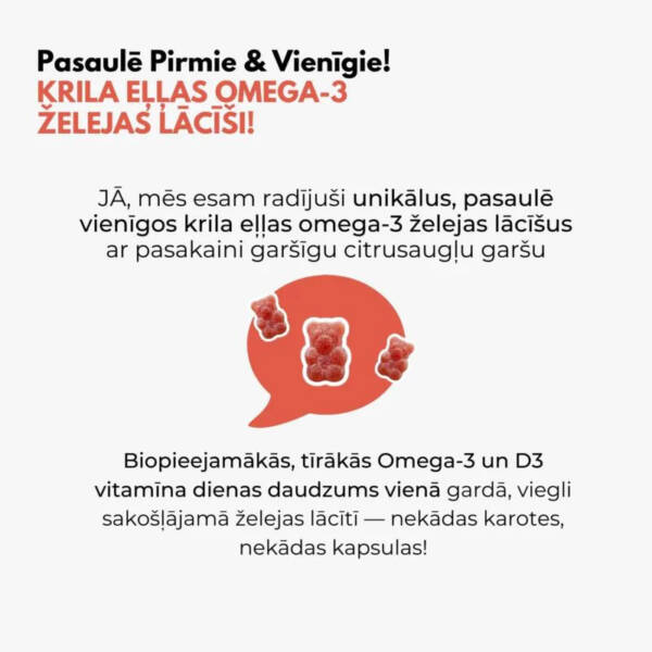 Krila Eļļa Bērniem / LYL Krill Oil Kid (30 gummies) - Image 8