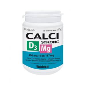 Kalcijs / Calci Strong + Mg + D3 (150 tabletes)