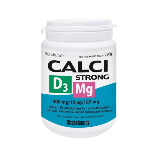 Kalcijs / Calci Strong + Mg + D3 (150 tabletes)