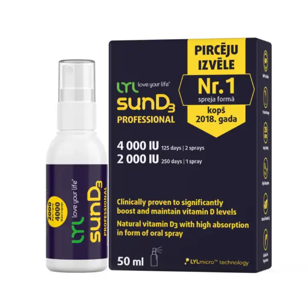 LYL sunD3 PROFESSIONAL 4 000 SV | 2 000 SV sprejs (50 ml)