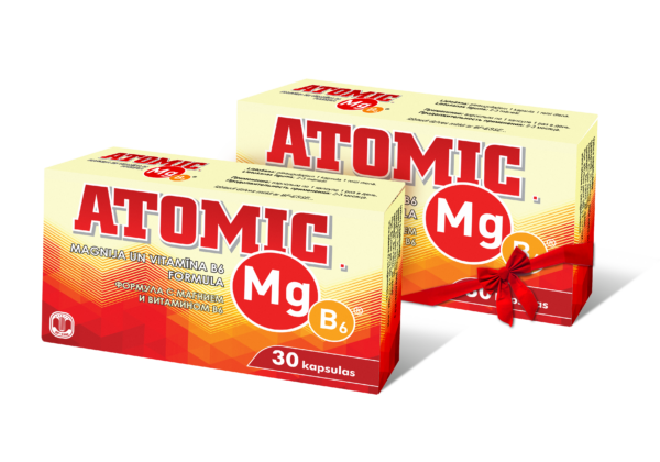 Magnijs / Atomic Mg + B6 (1+1 Dāvanā)