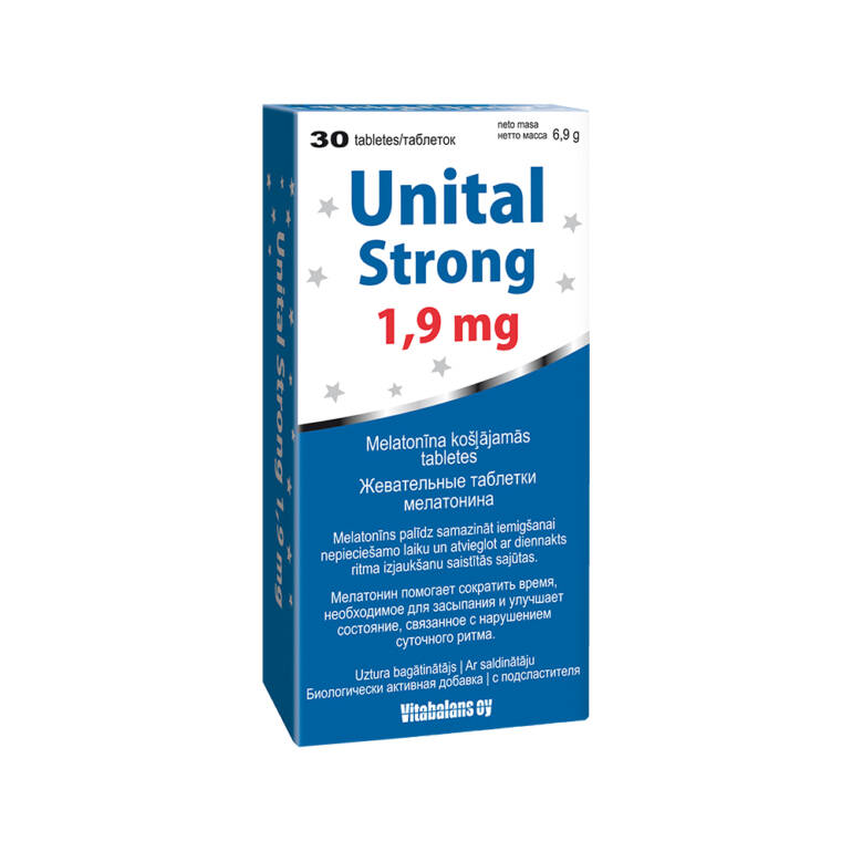Melatonīns 1,9 mg / Unital Strong