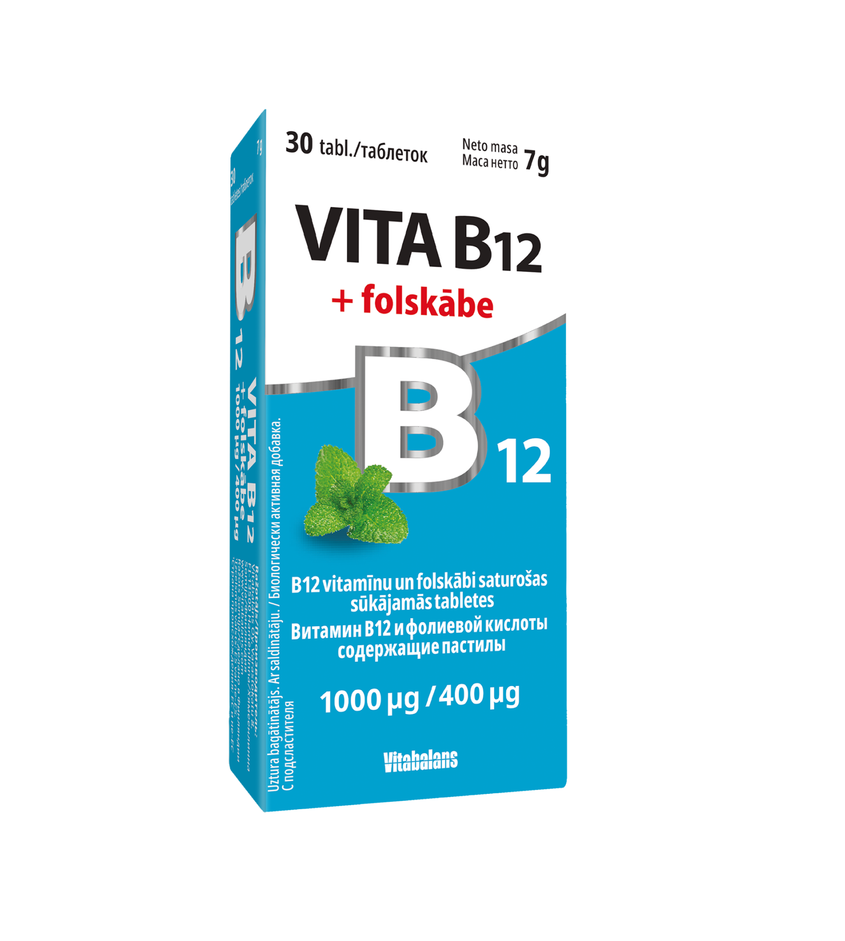 Vita B12 + folskābe 1000 mcg / 400 mcg