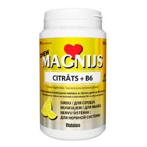 Magnija Citrāts + B6 Chew (100 tabletes)