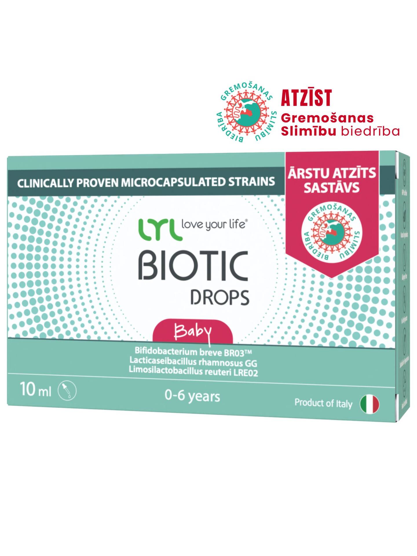 LYLBiotic Baby Drops / Labās Baktērijas Zīdainim (10ml)