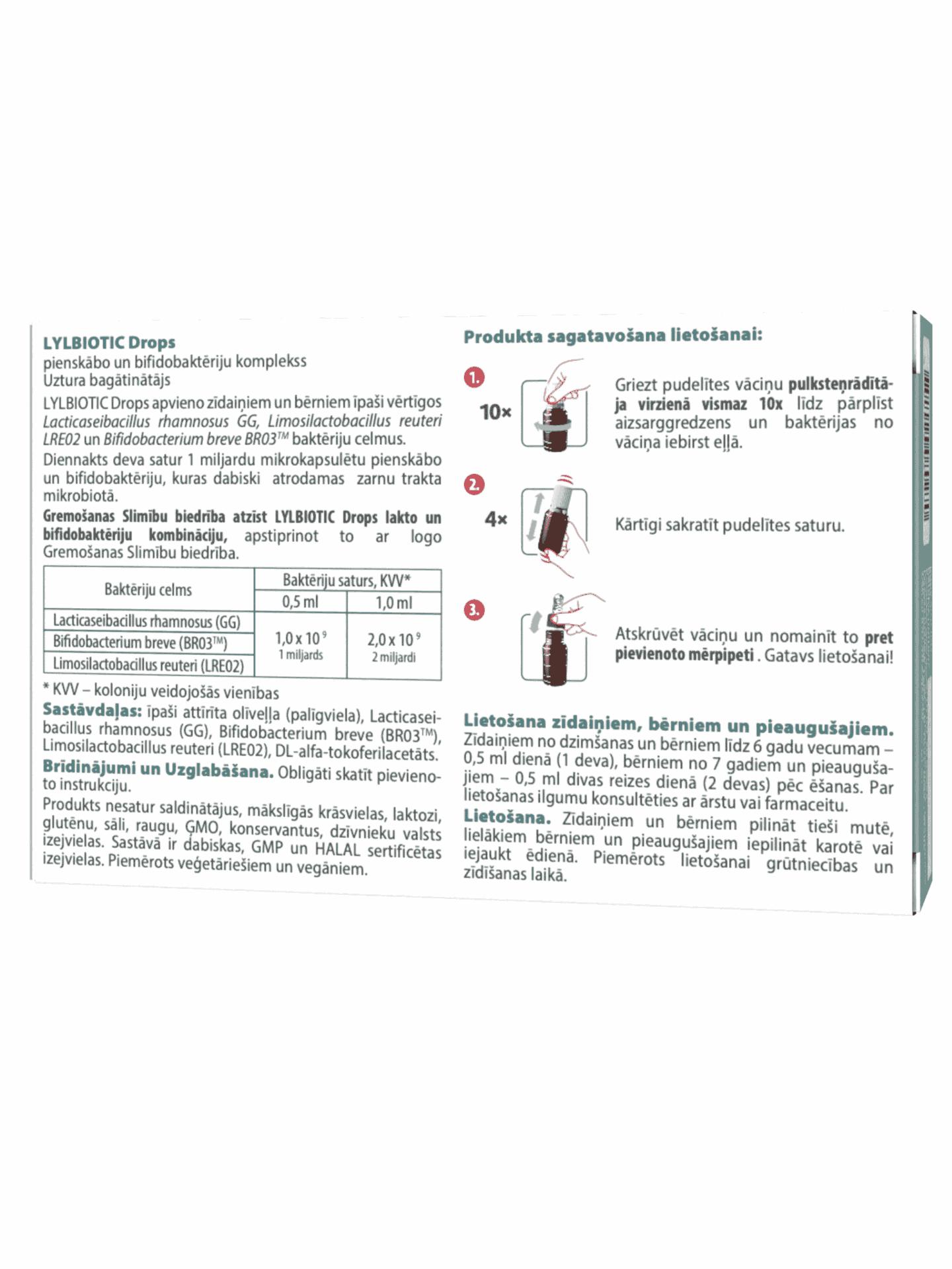 LYLBiotic Baby Drops / Labās Baktērijas Zīdainim (10ml) - Image 2