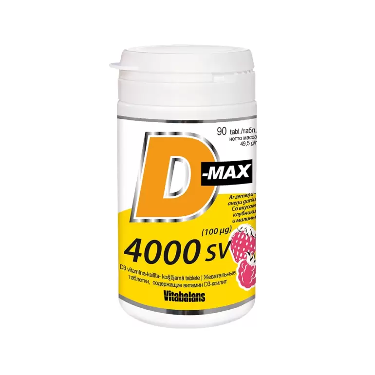 D3 vitamīns / D-Max 4000 (90 tabletes)