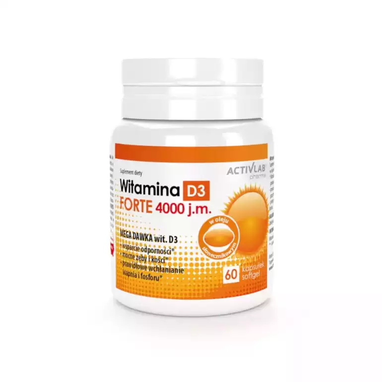 Vitamīns D3 4000 / Witamina D3 Forte 4000 j.m. (60 kapsulas)