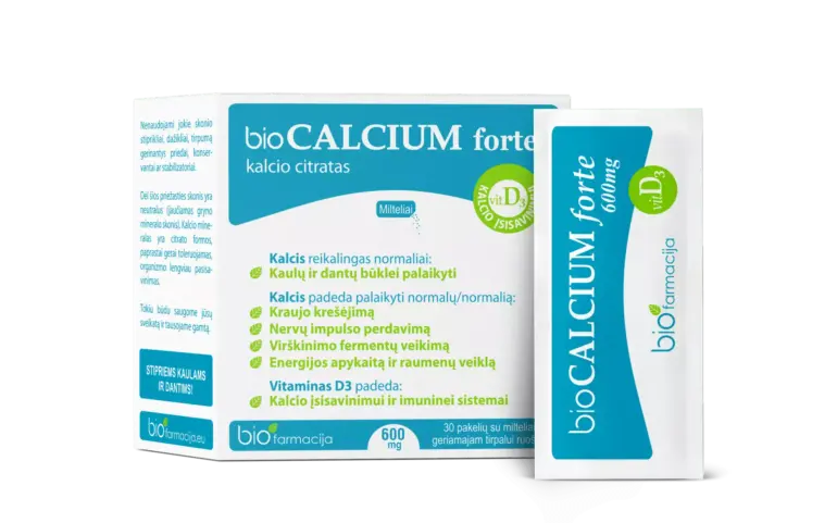 Kalcijs / bio CALCIUM forte 600mg (30 paciņas)