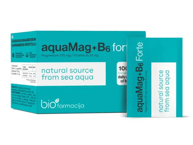 Magnijs / aquaMag+B6 Forte (28 paciņas)