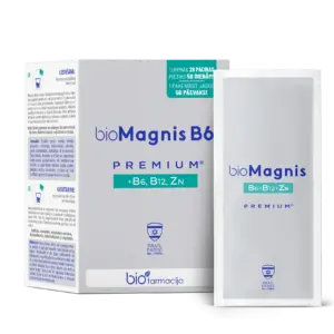 Magnijs / bioMagnis B6 Premium B6, B12, Zn (28 paciņas)