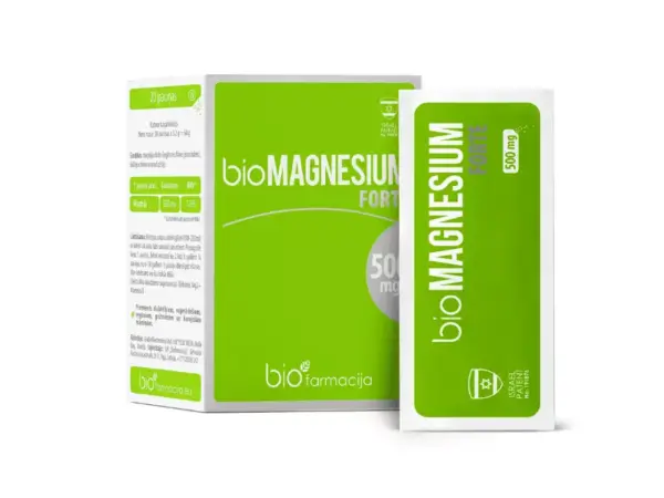 Magnijs / bio MAGNESIUM FORTE 500 mg (20 paciņas)