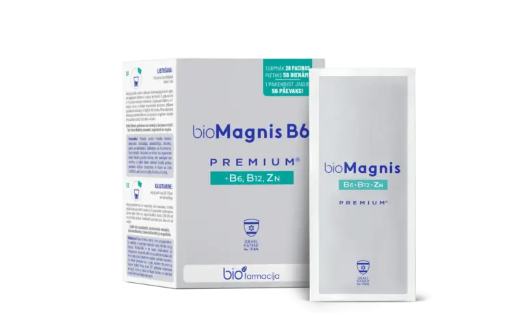 Magnijs / bioMagnis B6 Premium B6, B12, Zn (28 paciņas)