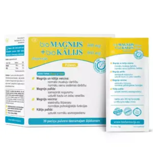 bio Magnijs 300mg + bio Kālijs 300mg (30 paciņas)