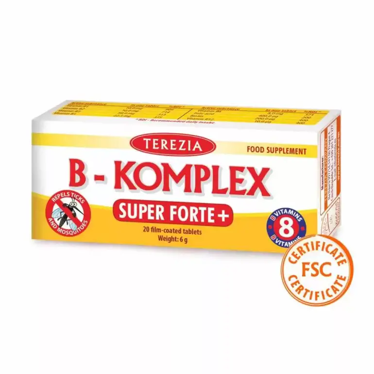 B VITAMĪNU KOMPLEKSS / B-KOMPLEX SUPER FORTE + (100 tabletes)
