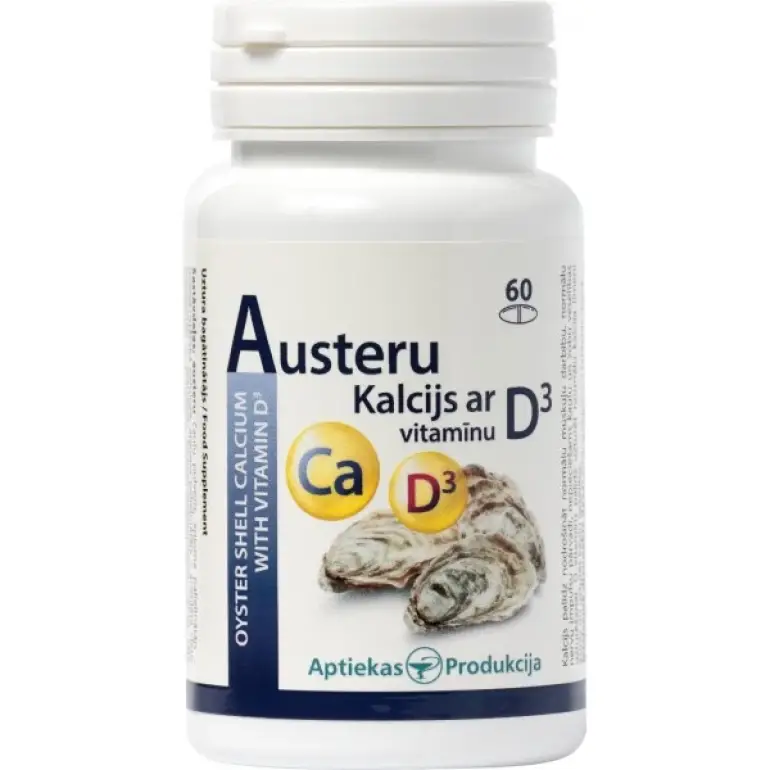 Austeru Kalcijs ar D3 (60 tabletes)