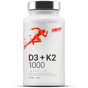 Vitamīns D3 + K2 1000 (60 tabletes)