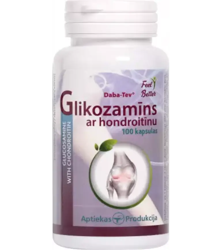 Glikozamīns ar hondroitīnu (100 kapsulas)