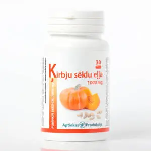 Ķirbju sēklu eļļa 1000 mg (30 kapsulas)