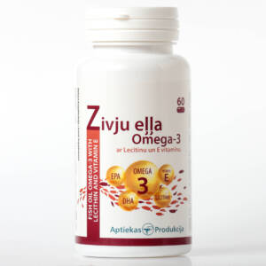 Zivju eļļa Omega 3 ar lecitīnu (60 kapsulas)