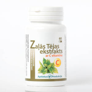 Zaļās tējas ekstrakts ar C vitamīnu (60 kapsulas)