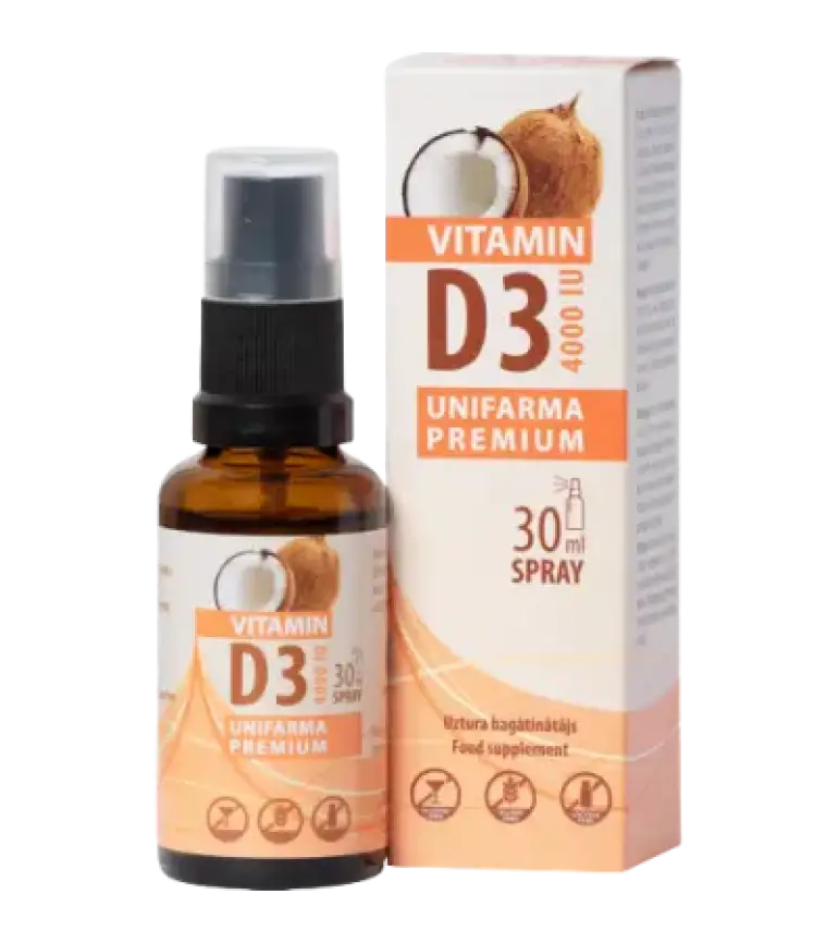 Vitamīns D3 4000IU UNIFARMA PREMIUM SPRAY (30ml)