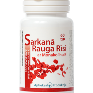 Sarkanā Rauga Rīsi ar Monakolīnu K (60 kapsulas)