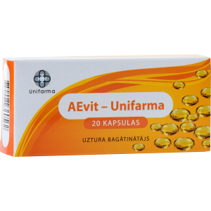 A un E vitamīns / AEvit - Unifarma (20 kapsulas)