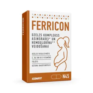 Dzelzs / FERRICON (45 kapsulas)