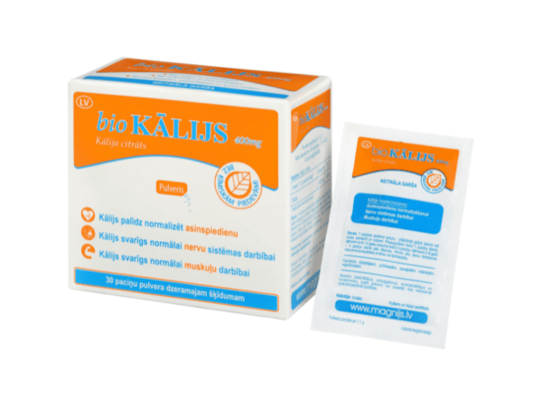 bio Kālijs 400mg (30 paciņas)