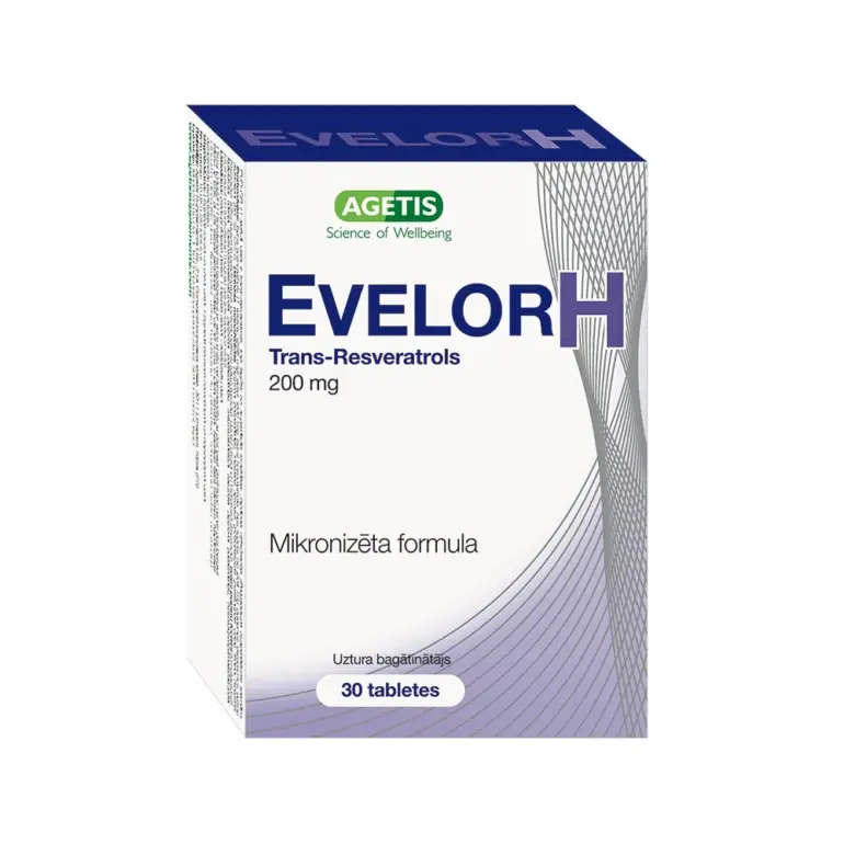 Trans-resveratrols / Evelor H 200mg (30 tabletes)