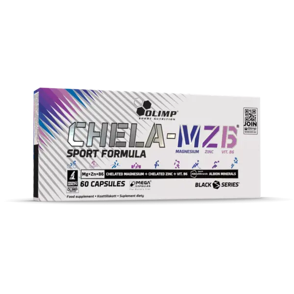 Magnija bisglicināts, cinks, B6 / Chela-MZB Sport Formula (60 kapsulas)