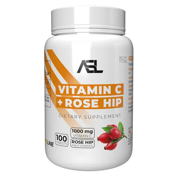 C Vitam ns Ar Me roz t m Vitamin C Rose Hip 100 Tabletes FitFactory