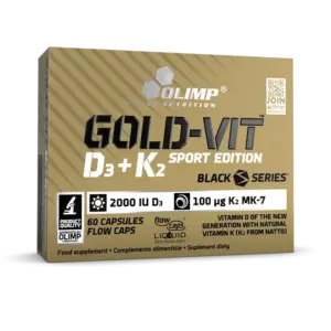 D3 + K2 vitamīns / Gold-Vit D3 + K2 SPORT EDITION (60 kapsulas)