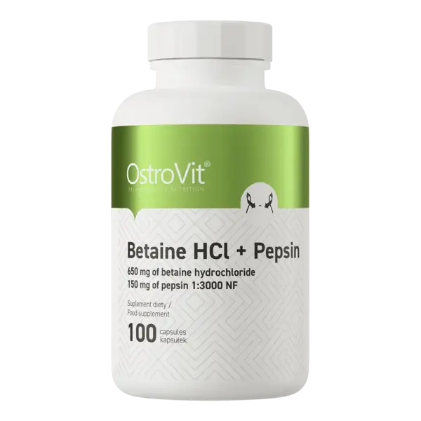 Betaine HCL + PEPSIN (100 kapsulas)