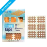 Teipi / CrossTape / Gitter Tape (1 plāksnīte) - B tipa 6 teipi (28x36mm), Gaiši brūna