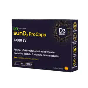 Vitamīns D3 / LYL SunD3 PRO CAPS (60 kapsulas)
