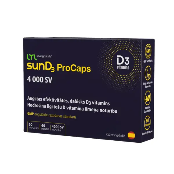 Vitamīns D3 / LYL SunD3 PRO CAPS (60 kapsulas)
