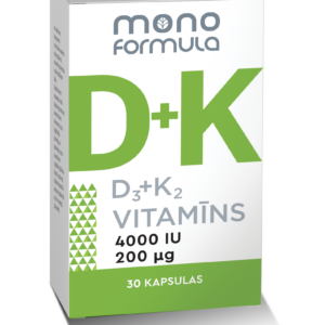 D3 + K2 vitamīns (30 kapsulas)