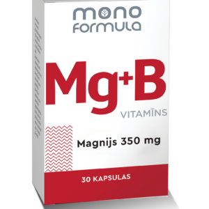Magnijs / Mg + B6 vitamīns (30 kapsulas)
