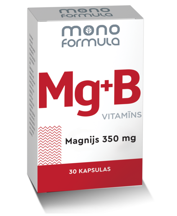 Magnijs / Mg + B6 vitamīns (30 kapsulas)