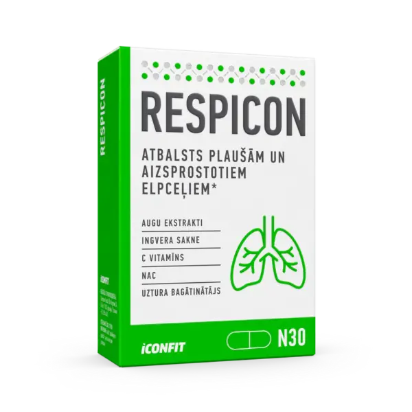 Plaušām un elpceļiem / Respicon (30 kapsulas)