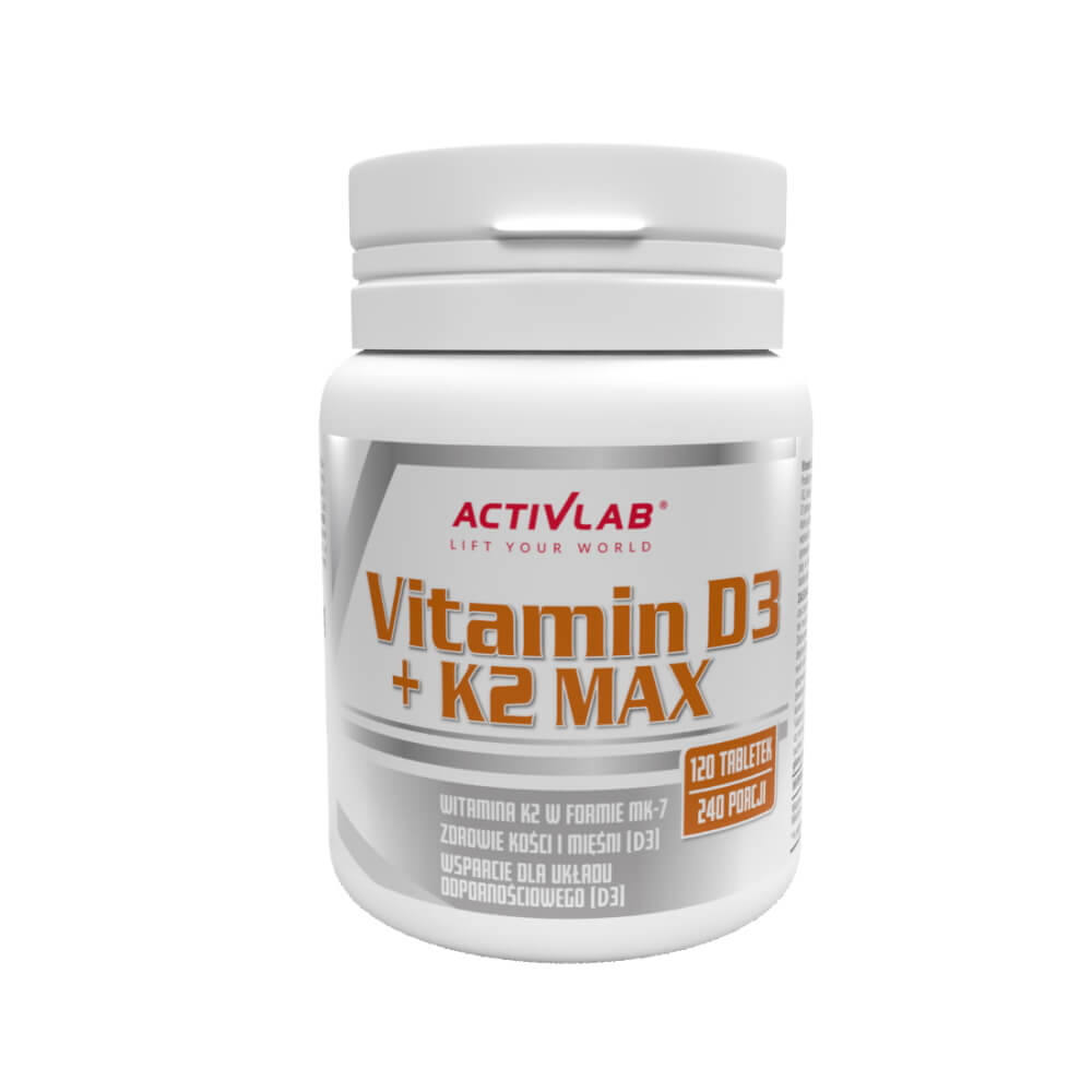 Vitamīns D3 + K2 MAX (120 tabletes)